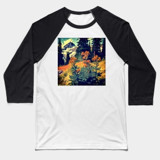 1960's art of wildflowers Baseball T-Shirt